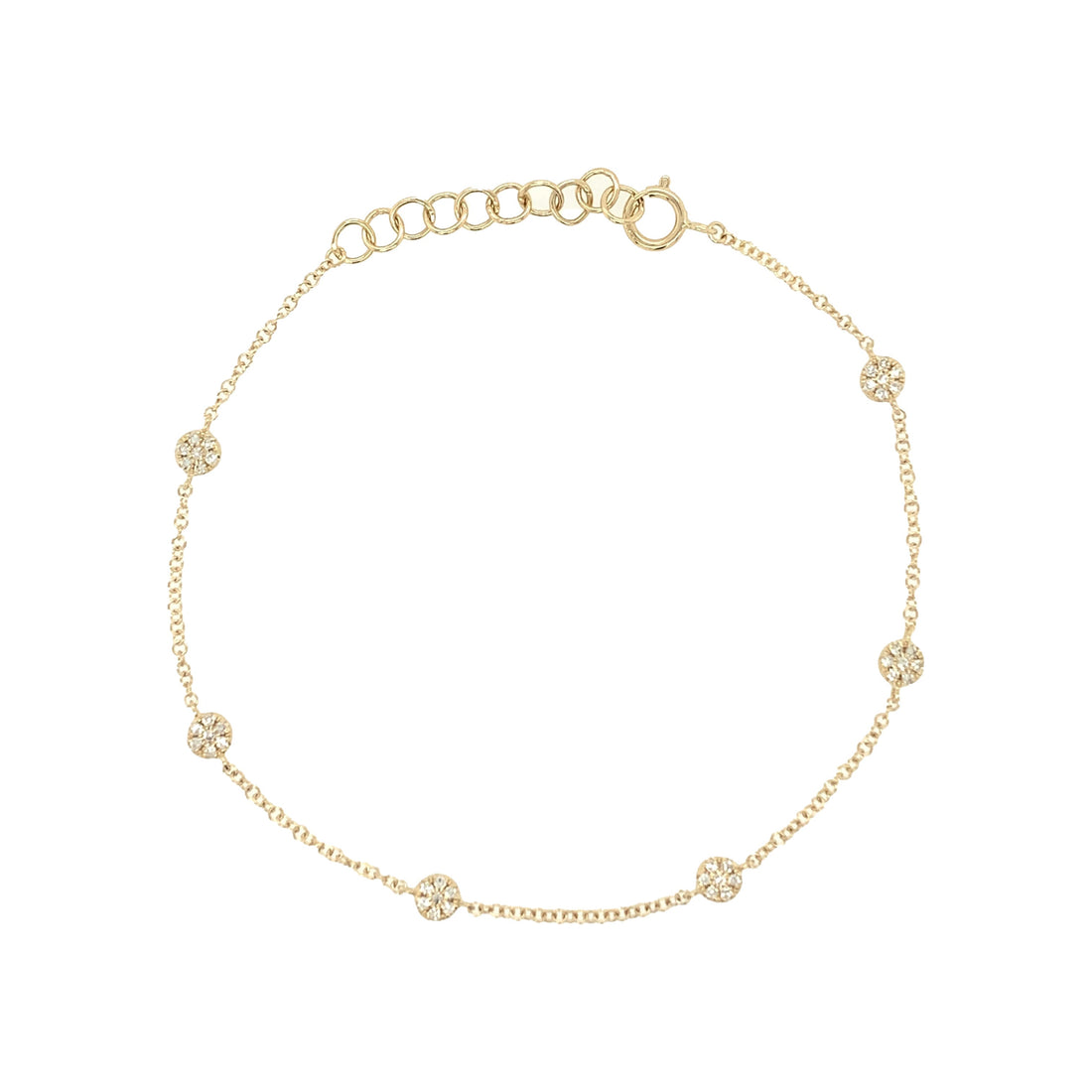 Diamond Disc Bracelet