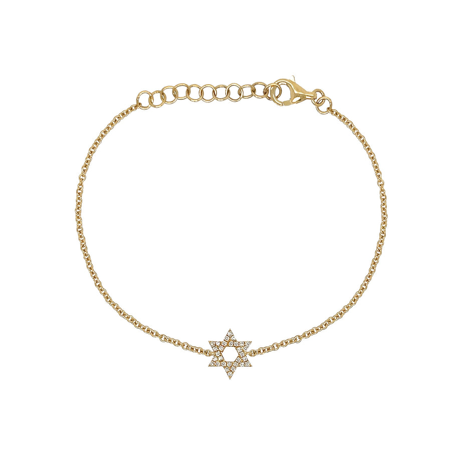 Diamond Star of David Bracelet