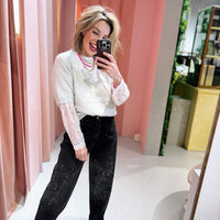Abbey Balloon Strass Jeans - Washed Black