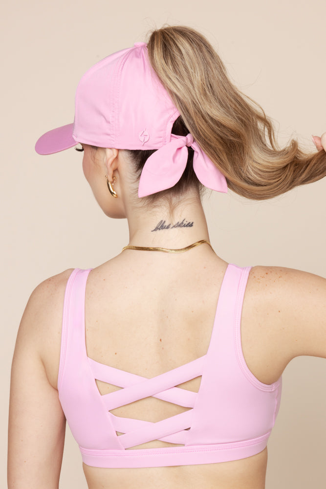 Go with the Bow High Ponytail Cap - Structured