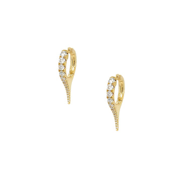 Medium Diamond Spike Earrings
