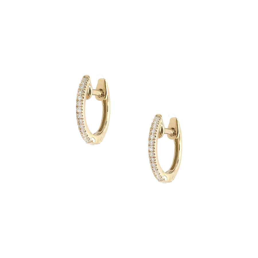 Diamond Huggie Earrings
