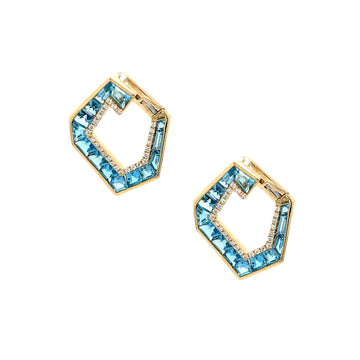 Diamond & Topaz Earrings