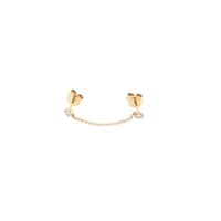 Diamond Stud Chain Earrings