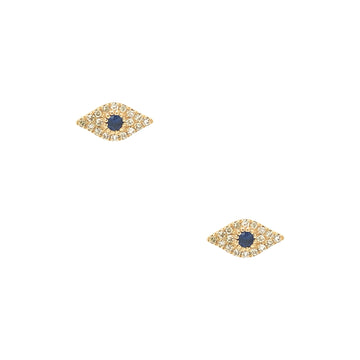 Diamond & Sapphire Eye Earrings