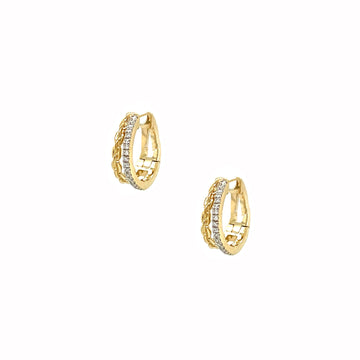 Diamond Huggie Earrings