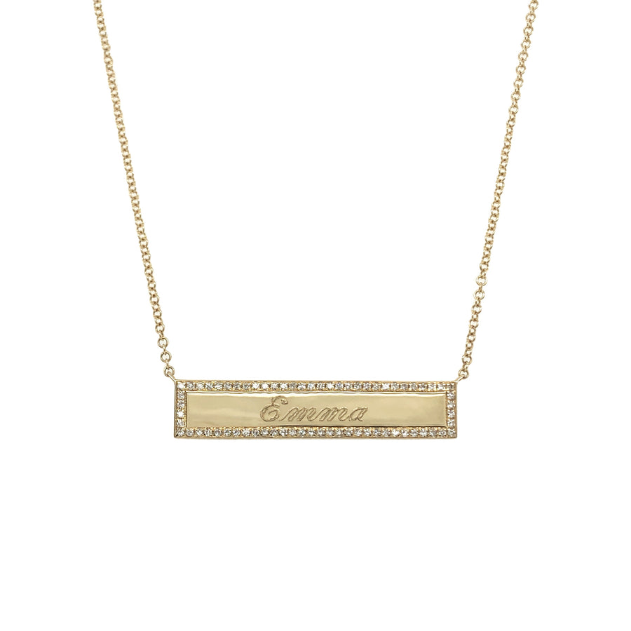 Diamond Bar Necklace