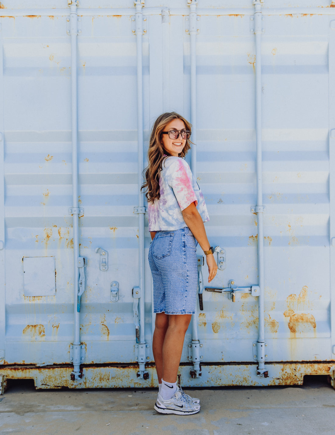 Bibi Bermuda Short - Strass Denim