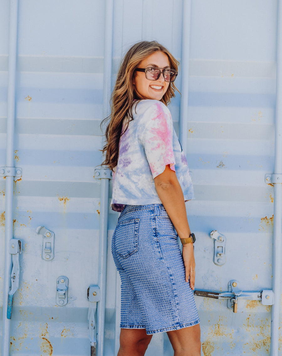 Bibi Bermuda Short - Strass Denim