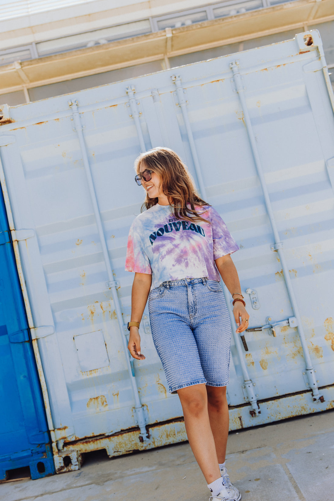 Bibi Bermuda Short - Strass Denim