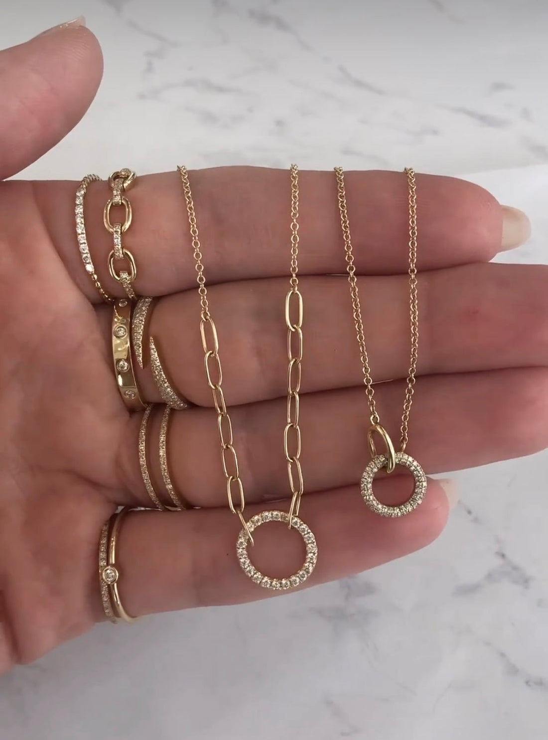 Diamond Interlocking Necklace