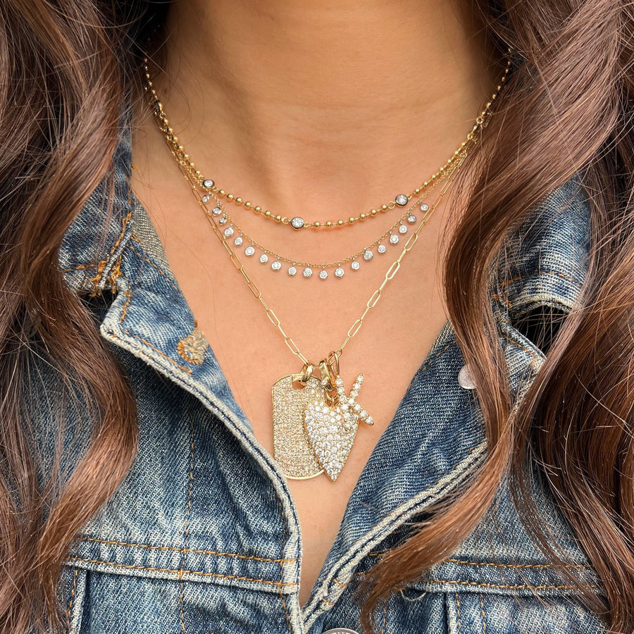 Diamond Bezel Drop Necklace