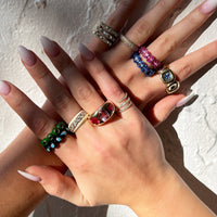 Diamond & Enamel Ring