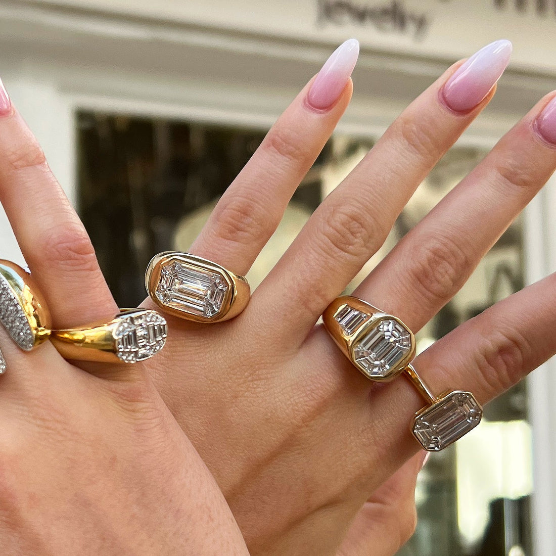 Diamond Octagon Ring
