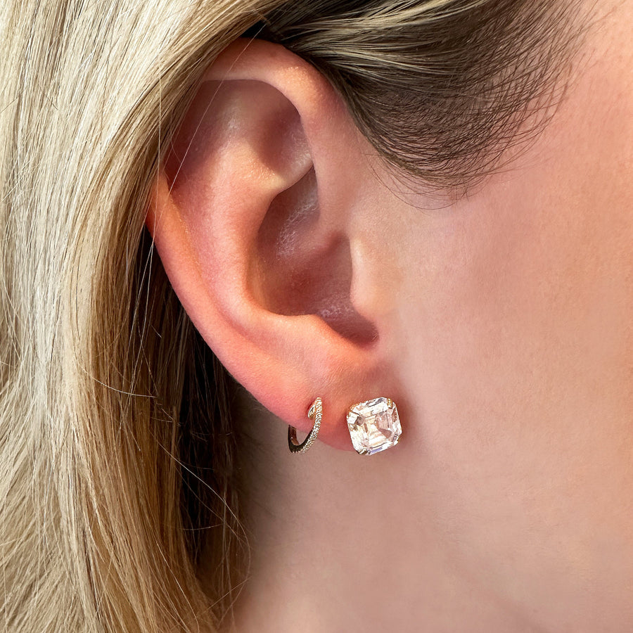 Diamond Huggie Earrings