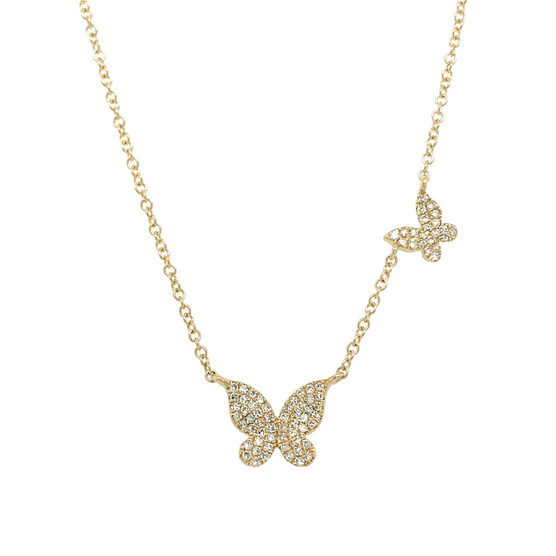 Diamond Butterflies Necklace