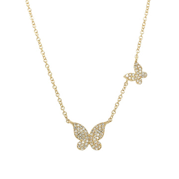 Diamond Butterflies Necklace