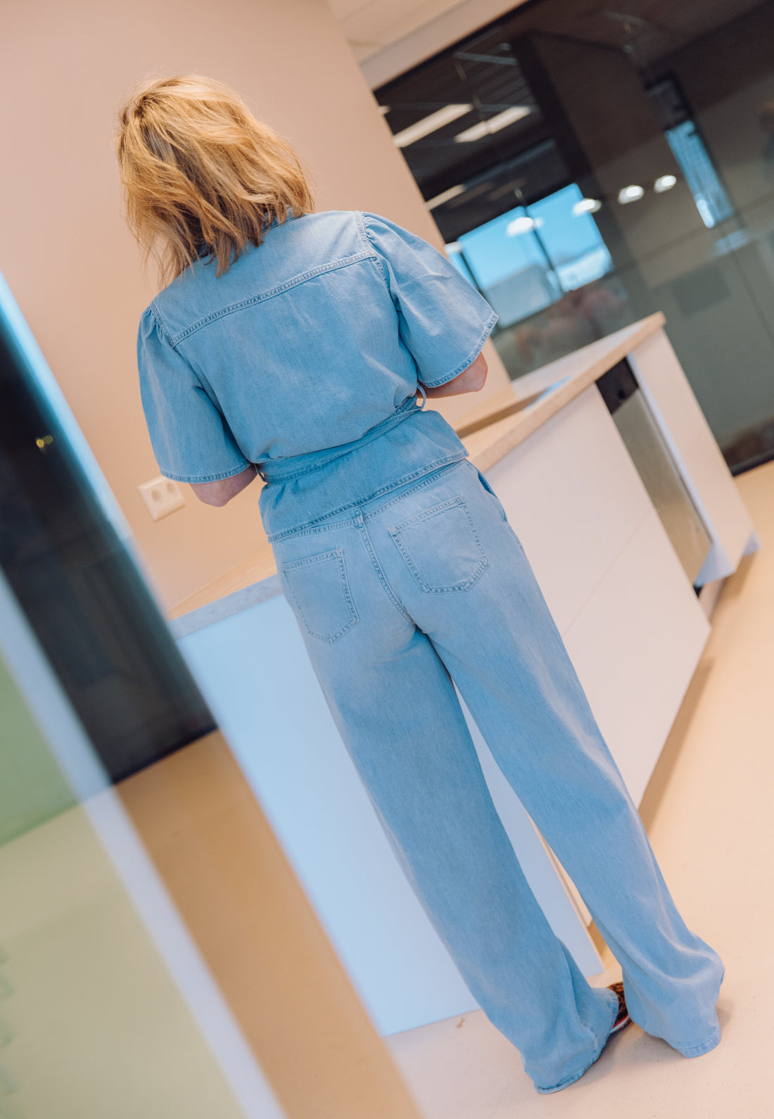 MSCHIngrid Lis HW Wide Jeans - Light Blue Wash