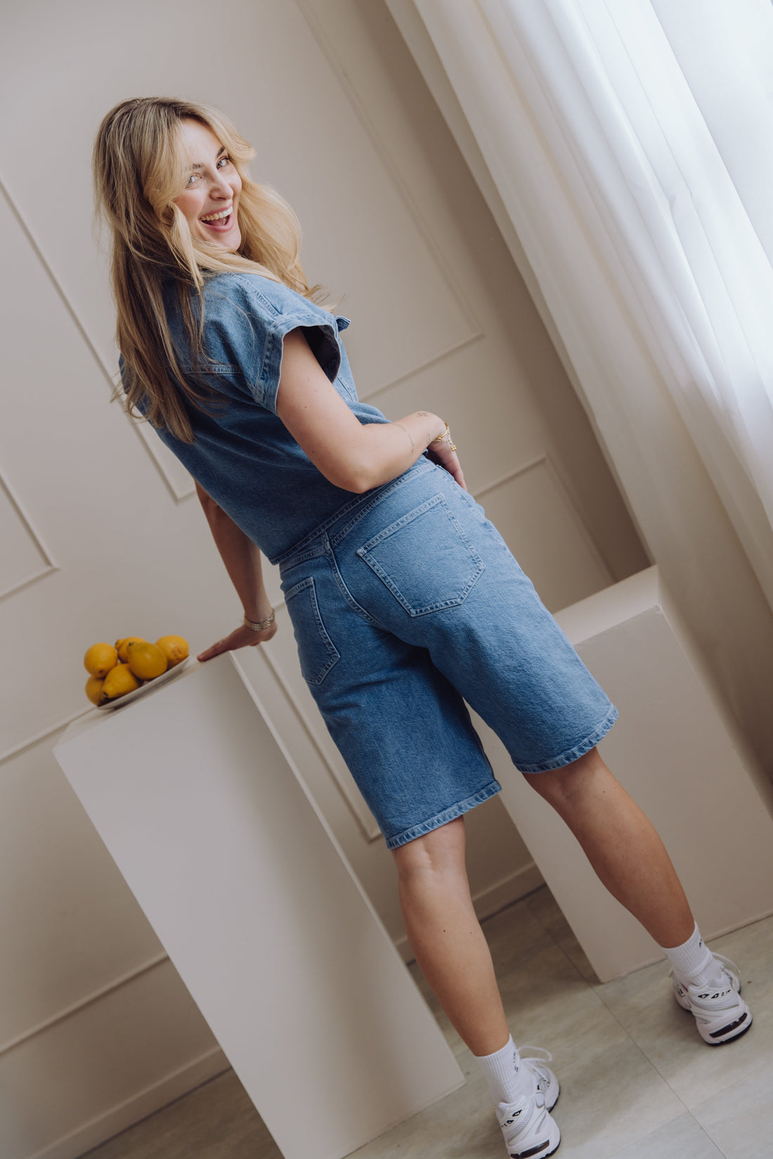MSCHElida Ada Denim Shorts - Light Blue Wash