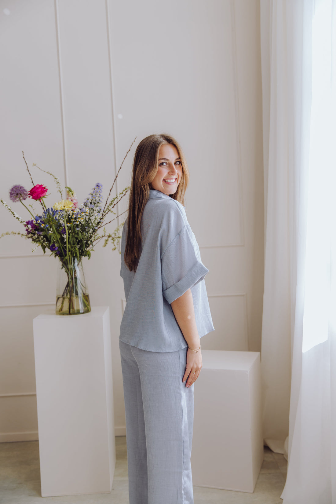 MSCHKinley Pants - Oceana/B White