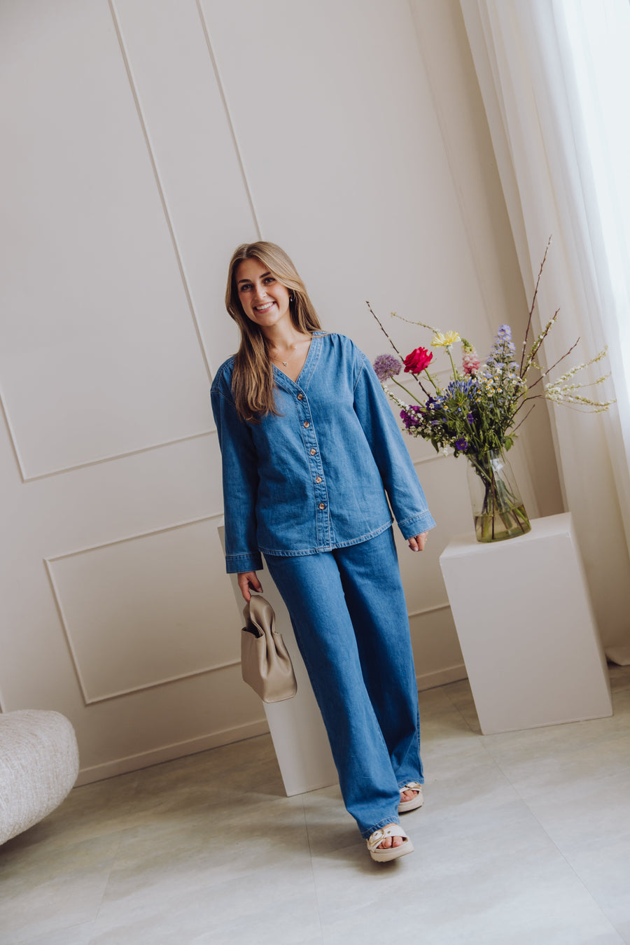 MSCHJolene Elena Pants - Mid Blue Wash
