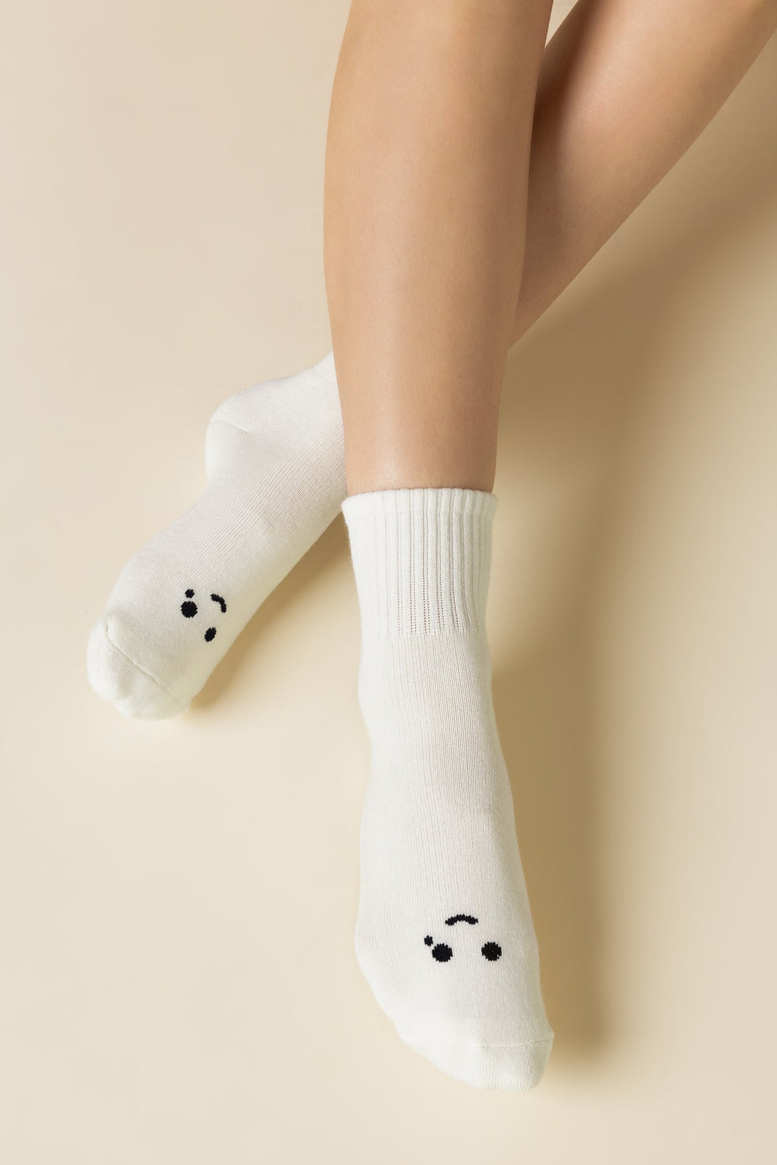 Mixed Emotions Crew Socks - Happy Cry