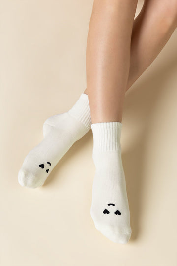 Mixed Emotions Crew Socks - Heart Eyes