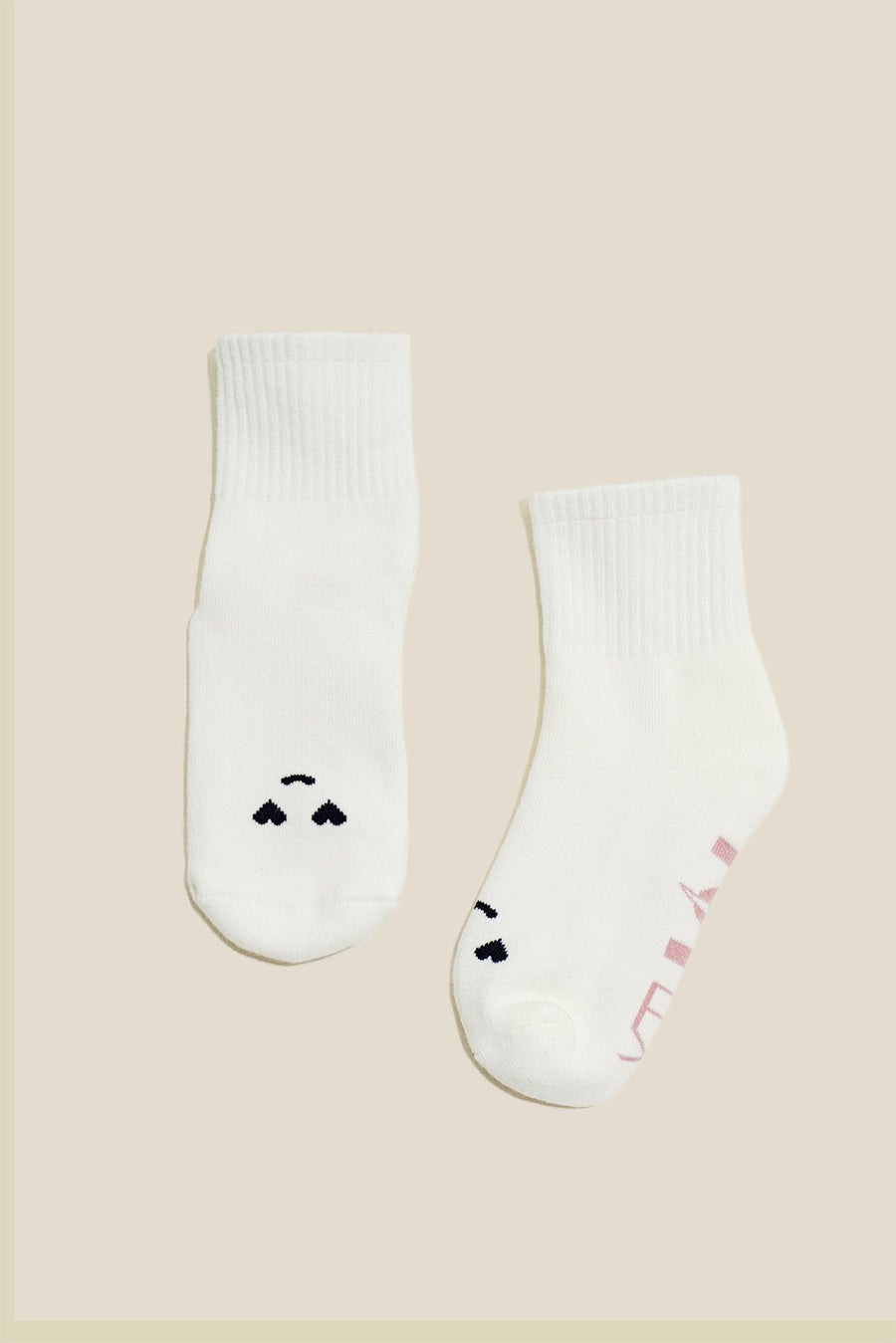 Mixed Emotions Crew Socks - Heart Eyes
