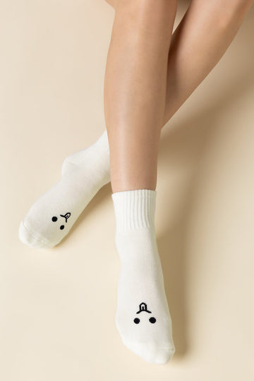 Mixed Emotions Crew Socks - Silly Face