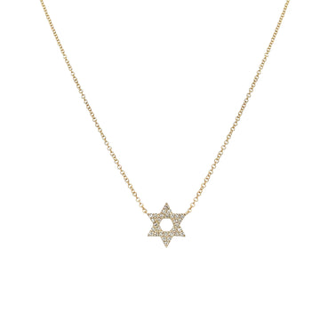 Diamond Star of David Necklace
