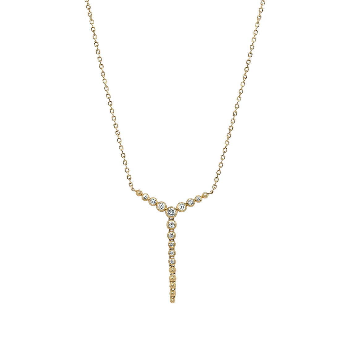 Diamond Y Necklace