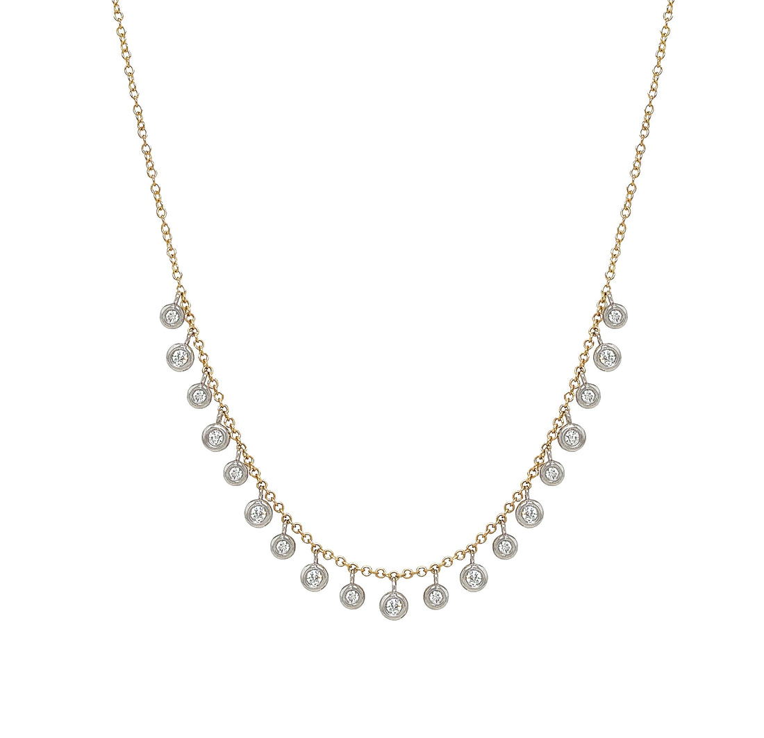 Diamond Bezel Drop Necklace