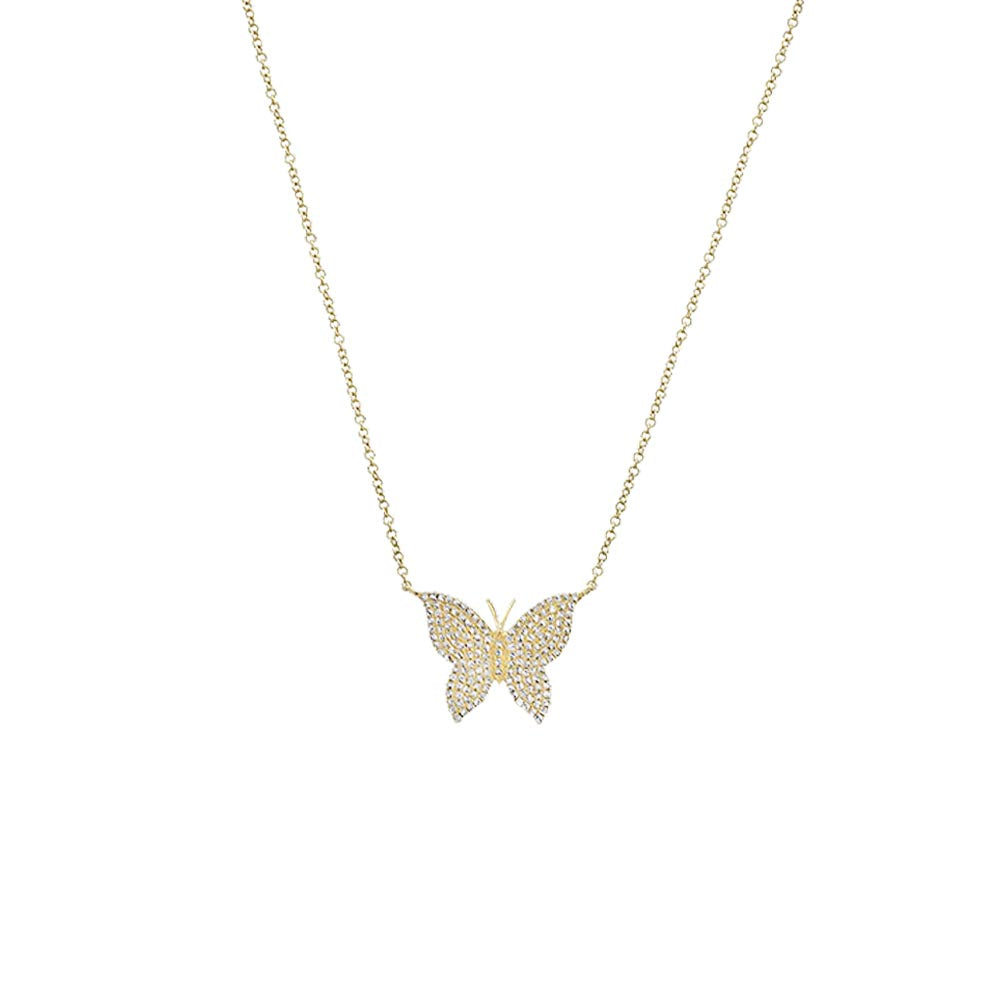 Diamond Butterfly Necklace