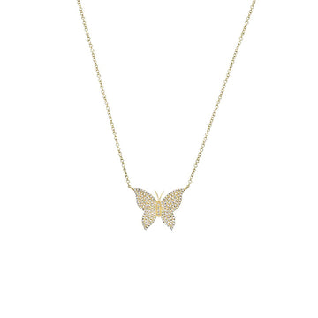 Diamond Butterfly Necklace