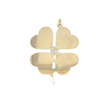 Diamond Letter Clover Charm
