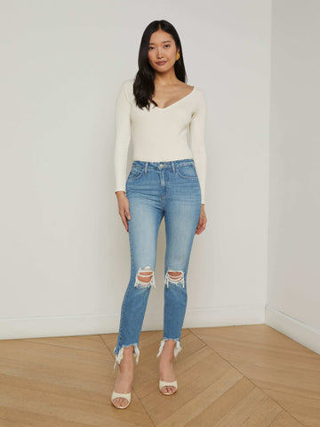 High Line Distressed Skinny Jean