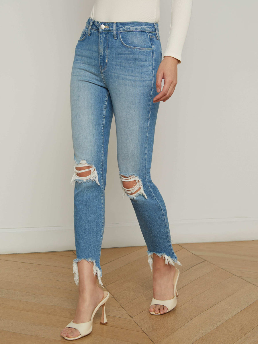 High Line Distressed Skinny Jean