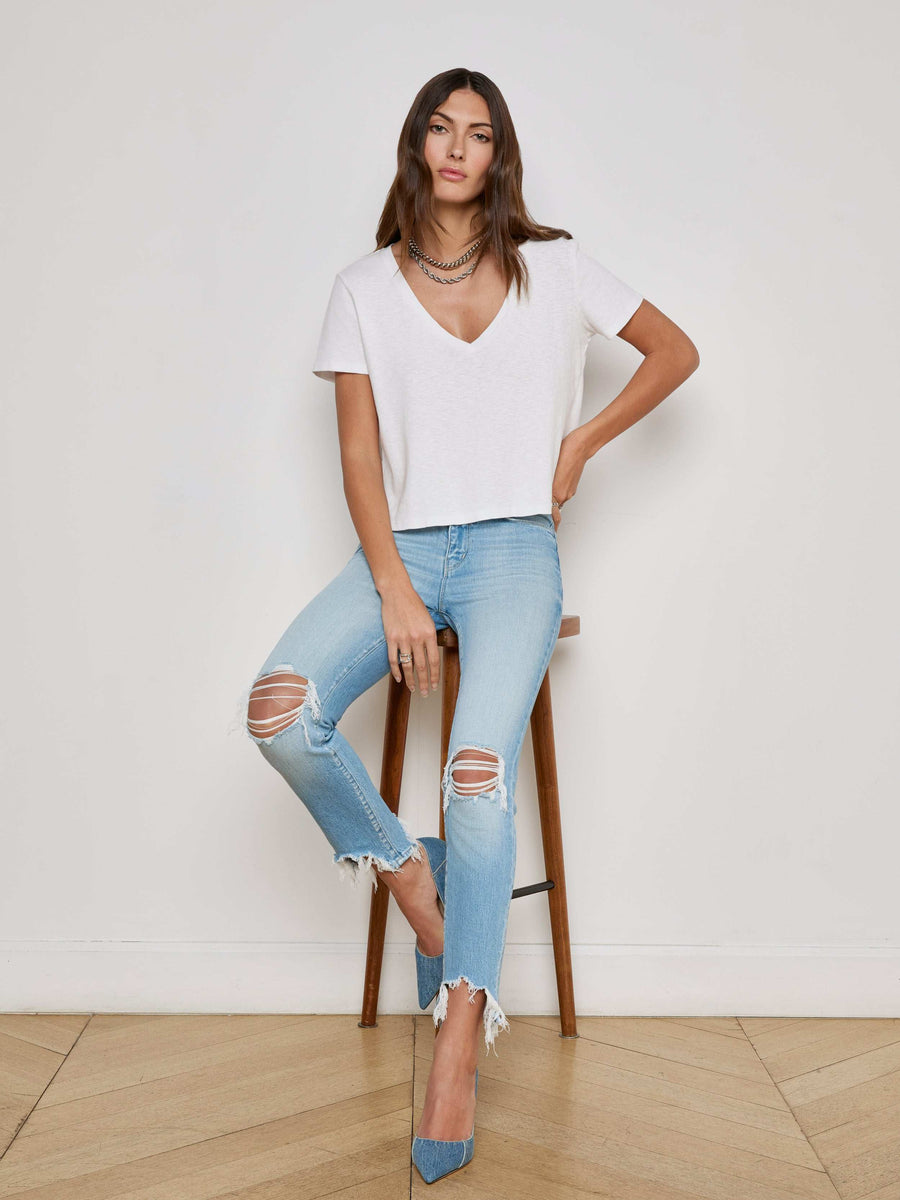 High Line Distressed Skinny Jean