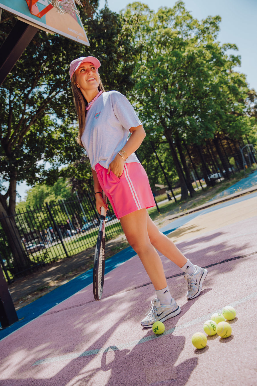 Stripe Short - Roze