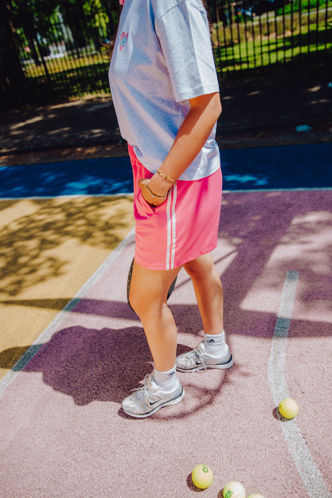 Stripe Short - Roze
