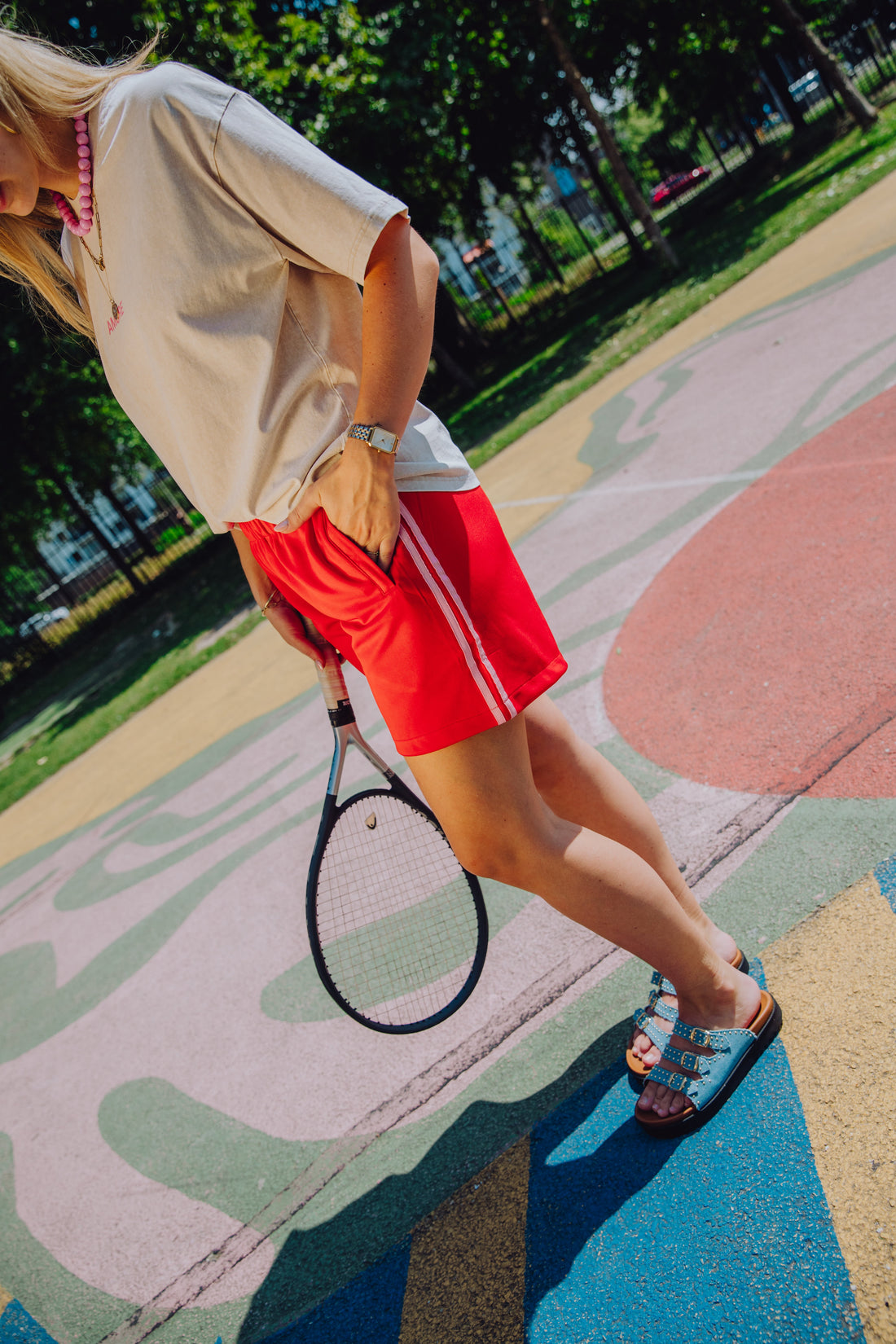 Stripe Short - Rood