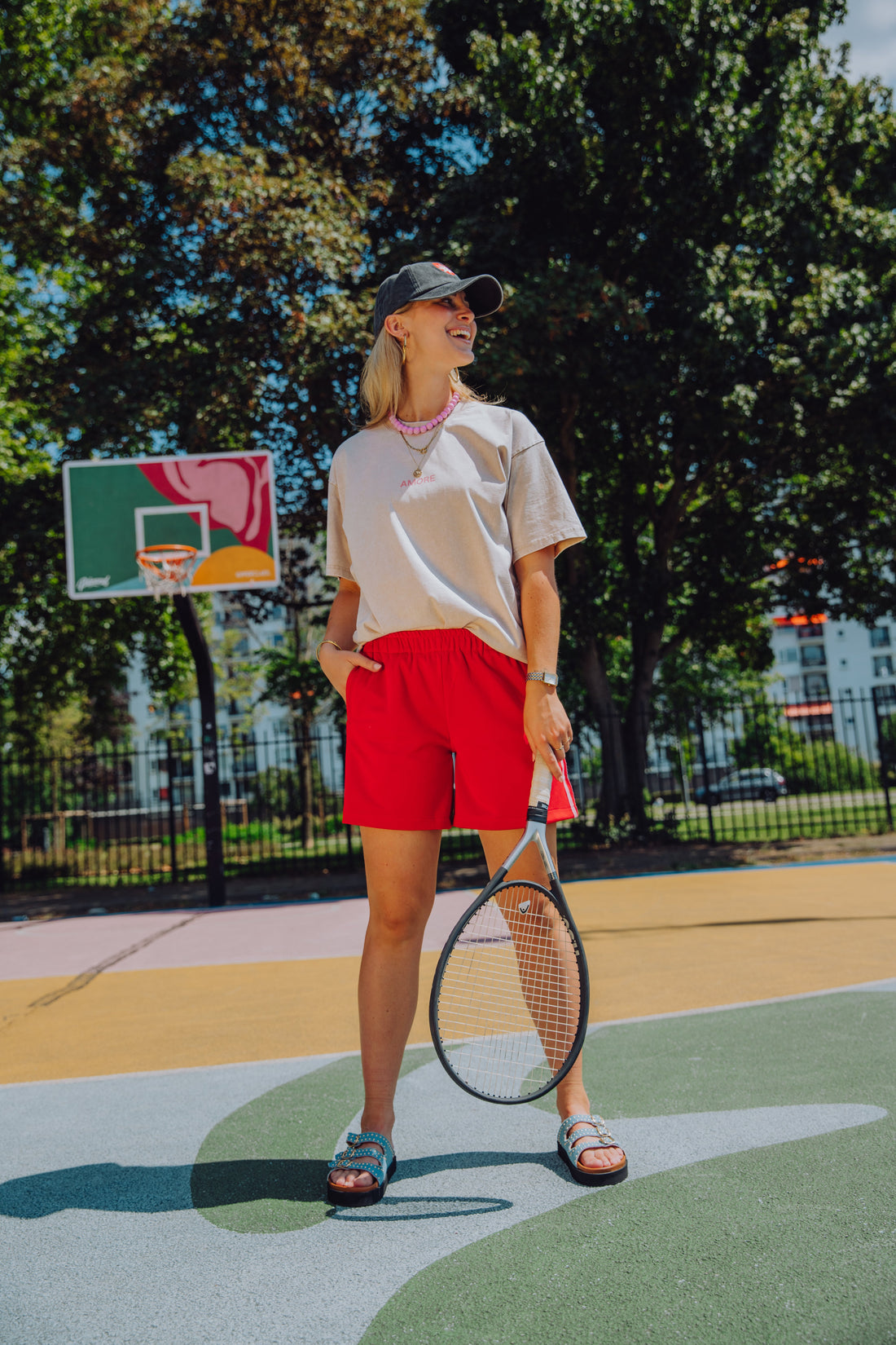 Stripe Short - Rood