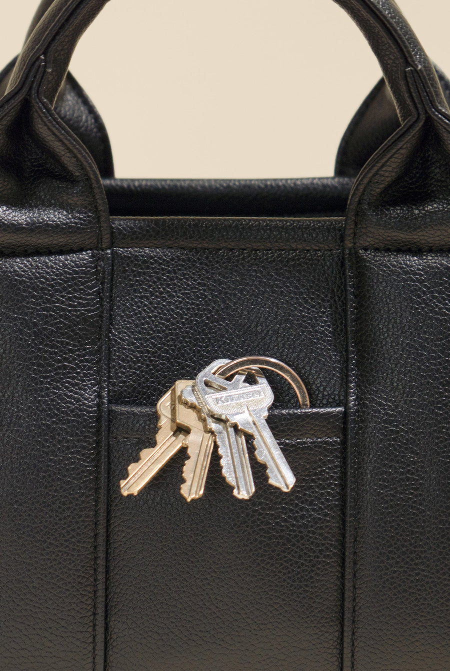 Vegan Leather Baby Sloane Tote - Black