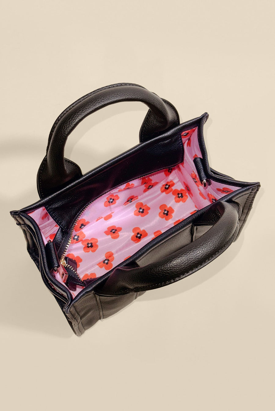 Vegan Leather Baby Sloane Tote - Black