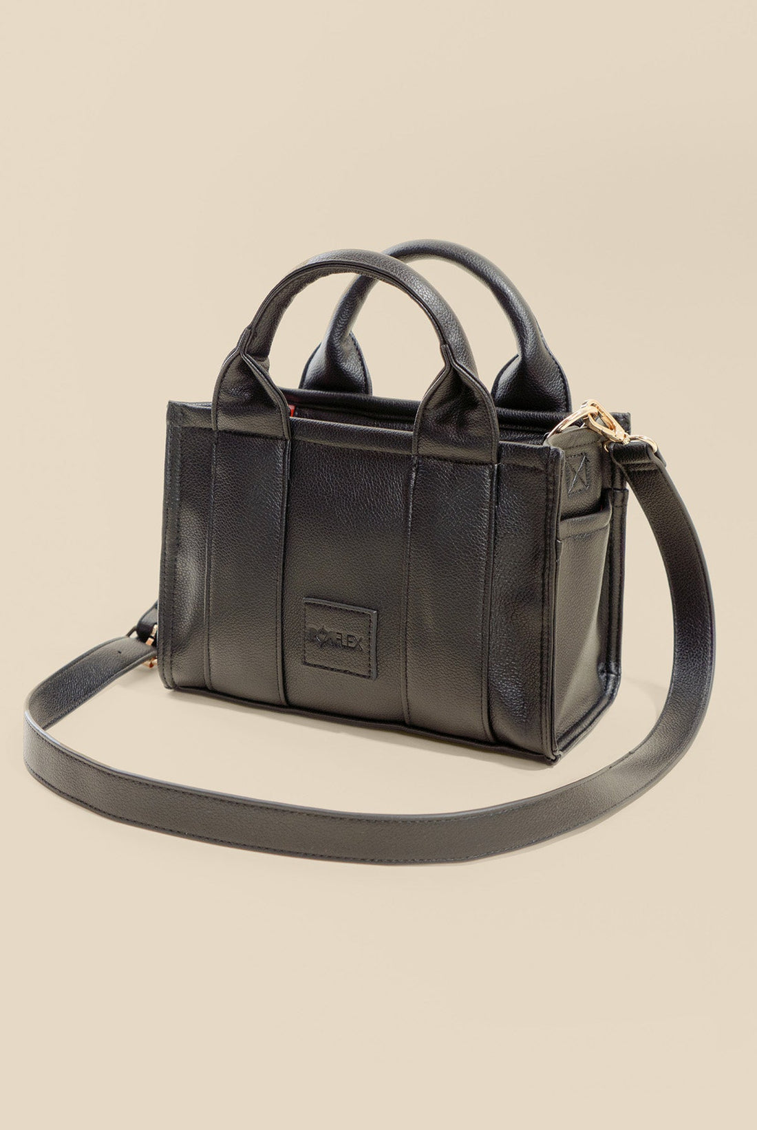 Vegan Leather Baby Sloane Tote - Black
