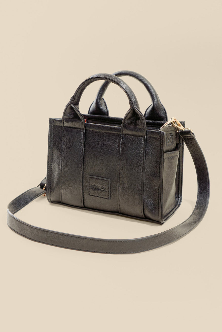 Vegan Leather Baby Sloane Tote - Black
