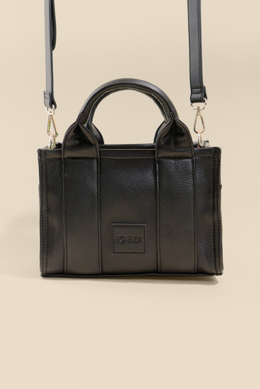 Vegan Leather Baby Sloane Tote - Black