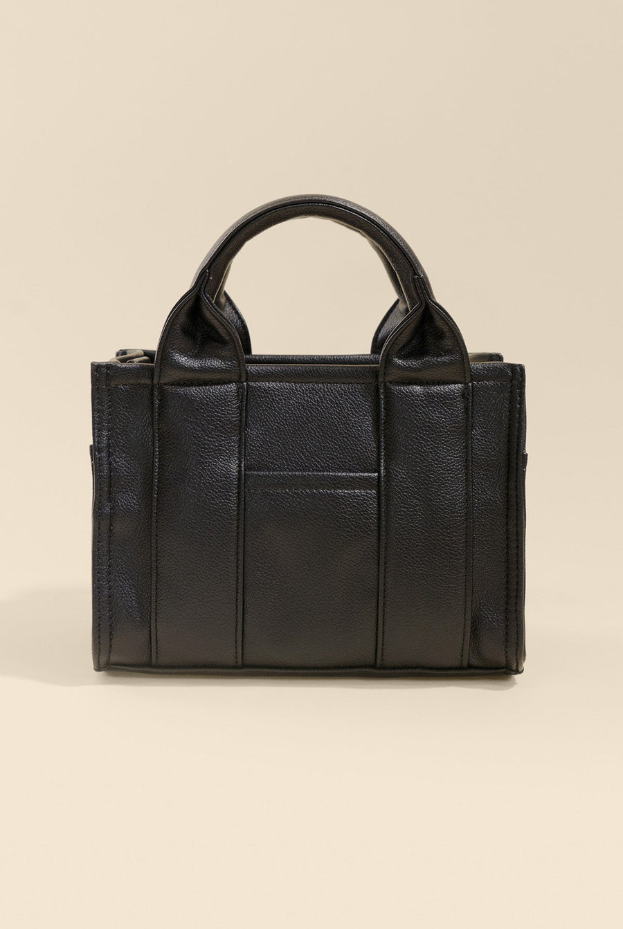 Vegan Leather Baby Sloane Tote - Black