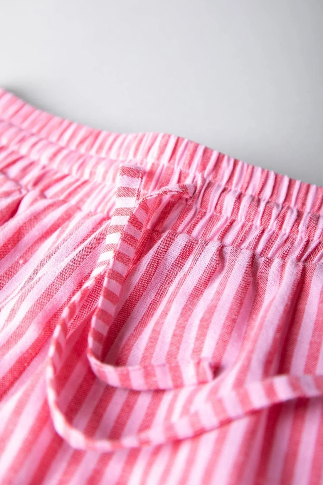 Sensa Striped Ruffle Short - Poppy Red