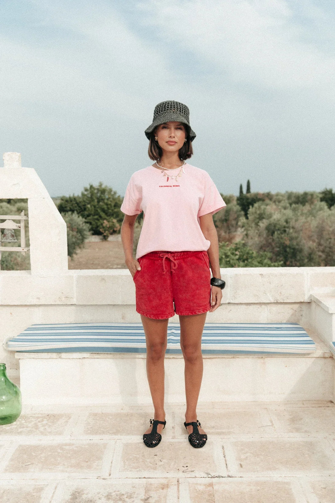 Uni Logo Sweat Short - Racing Red